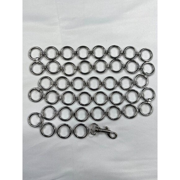 Womens Silver Tone Circular Link Chain Belt SKU 7573 - Picture 5 of 6